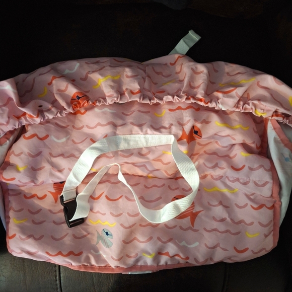 Pink/fish patterned kids' shopping cart cover - Picture 2 of 4